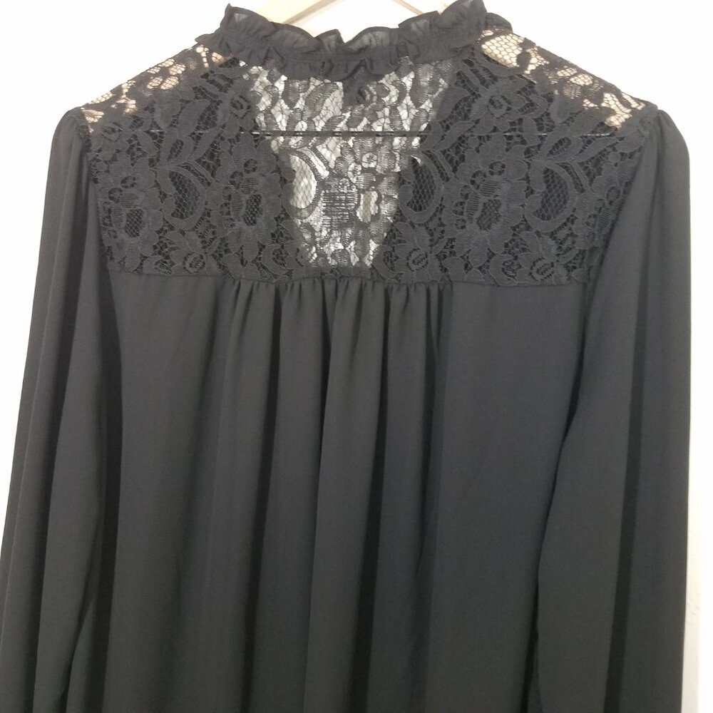 NWT Torrid Long Sleeve Top Blouse Black Size 2 - Picture 6 of 7